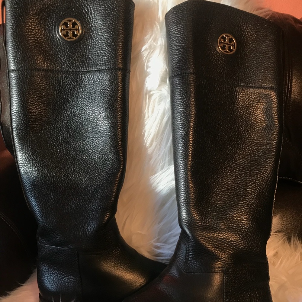 Black Tory Burch Riding Boots